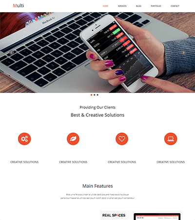 Multi – Responsive Bootstrap Template